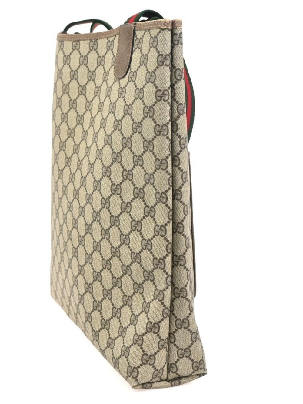 GUCCI Logo Sherry GG Pattern Shoulder Bag PVC Leather Brown Italy 63ZA361 - Picture 4 of 14